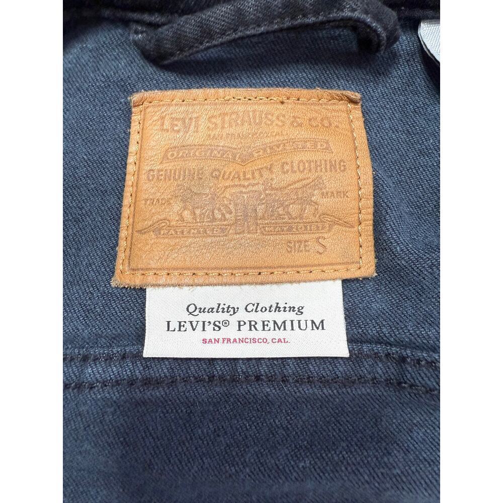 Levi's Women Slim Fit Original Trucker Jeans Jacket Inside Pockets Black sz S - Picture 6 of 12